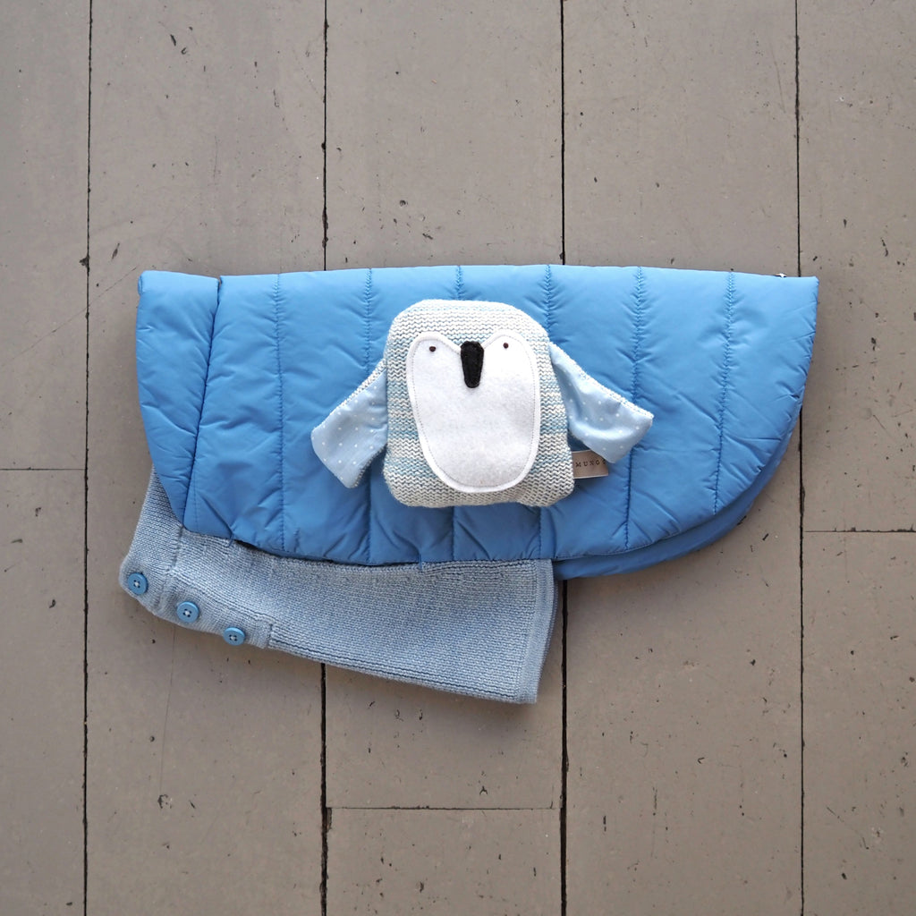 Mungo & Maud Luxury Dog & Cat Outfitters Beetle Dog Coat Blue Penguin Dog Toy Blue