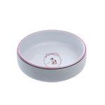 Mungo & Maud Luxury Dog & Cat Outfitters Mademoiselle Dog Bowl Hand-Painted White Pink