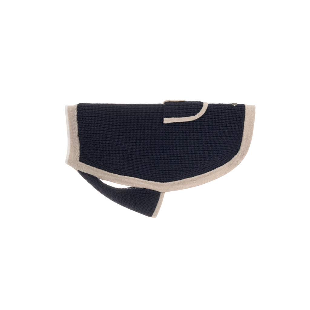 Mungo & Maud Luxury Dog & Cat Outfitters Archer Merino Dog Pullover Dark Blue