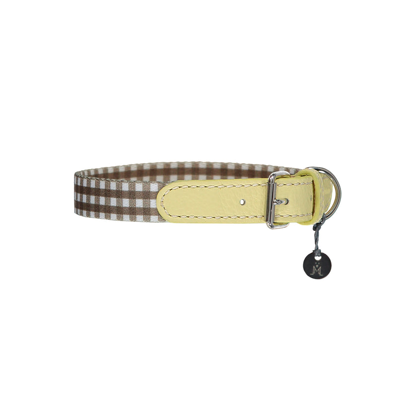 Clara Check Dog Collar