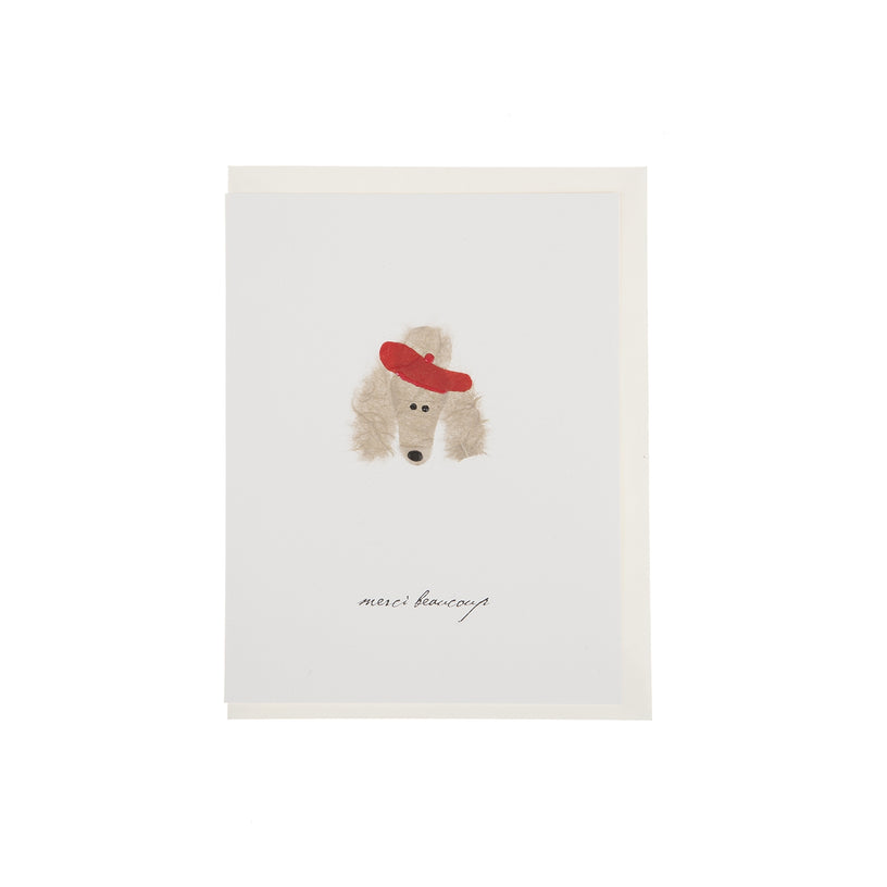 بطاقة Poodle Merci Beaucoup